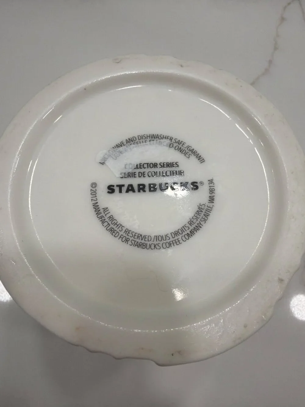 Starbucks Ceramic Mug San Francisco Skyline City Relief 2012 Cable Car Coffee Te